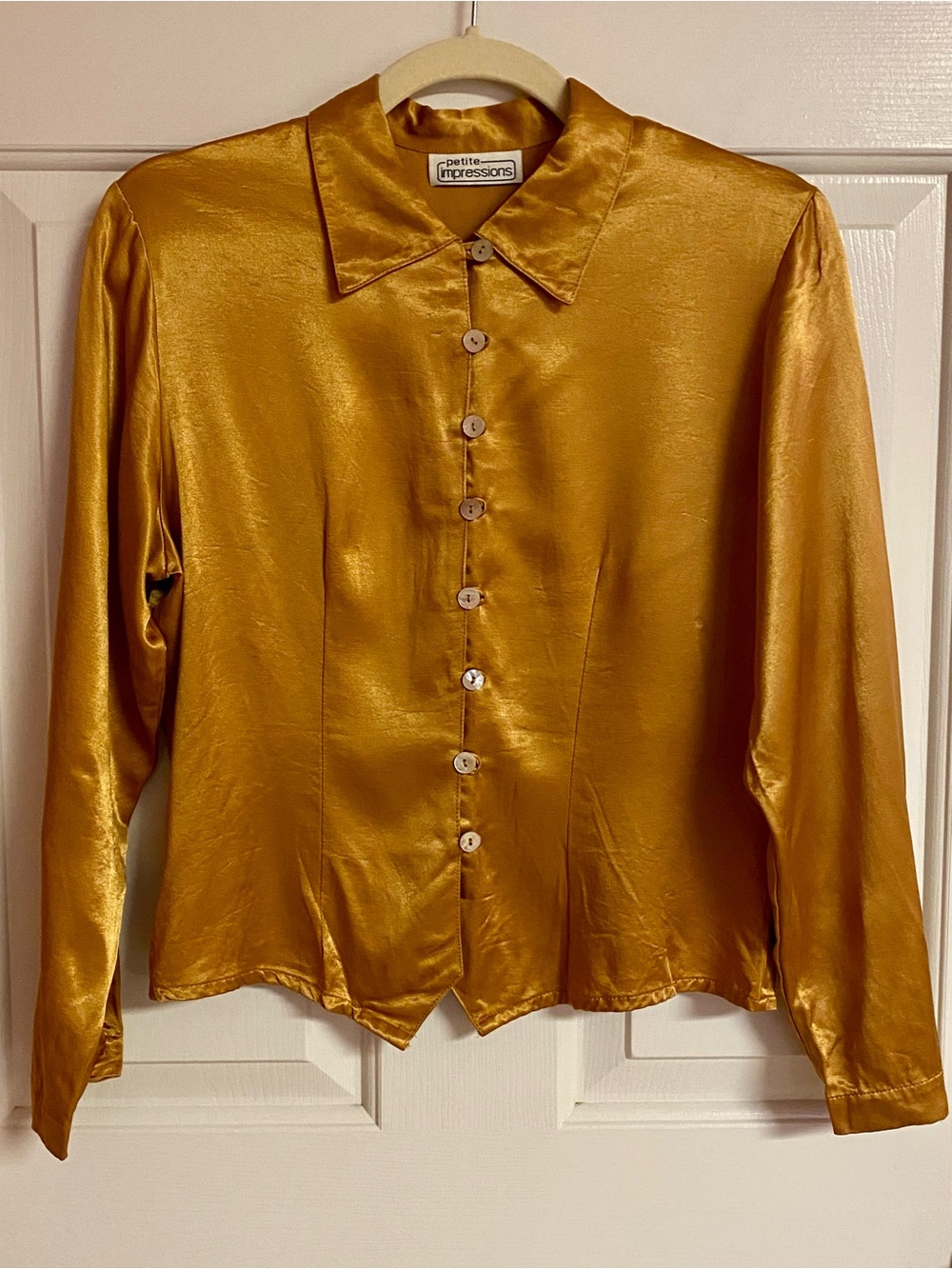 Vintage Satin Tailored Top